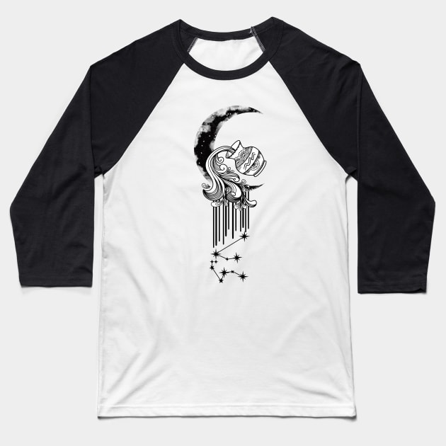 AQUARIUS Baseball T-Shirt by Introvert Home 